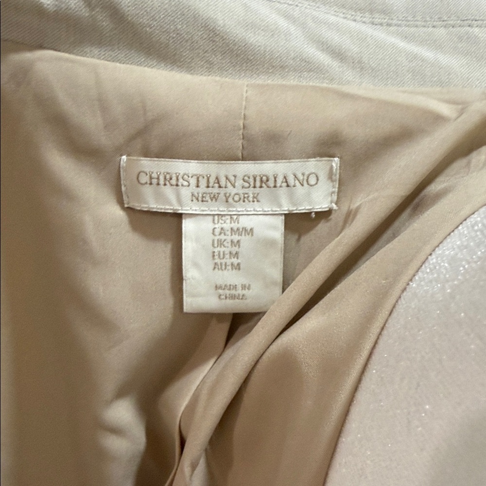 Christian Siriano Cream Double-Breasted Vest - Picture 6 of 6